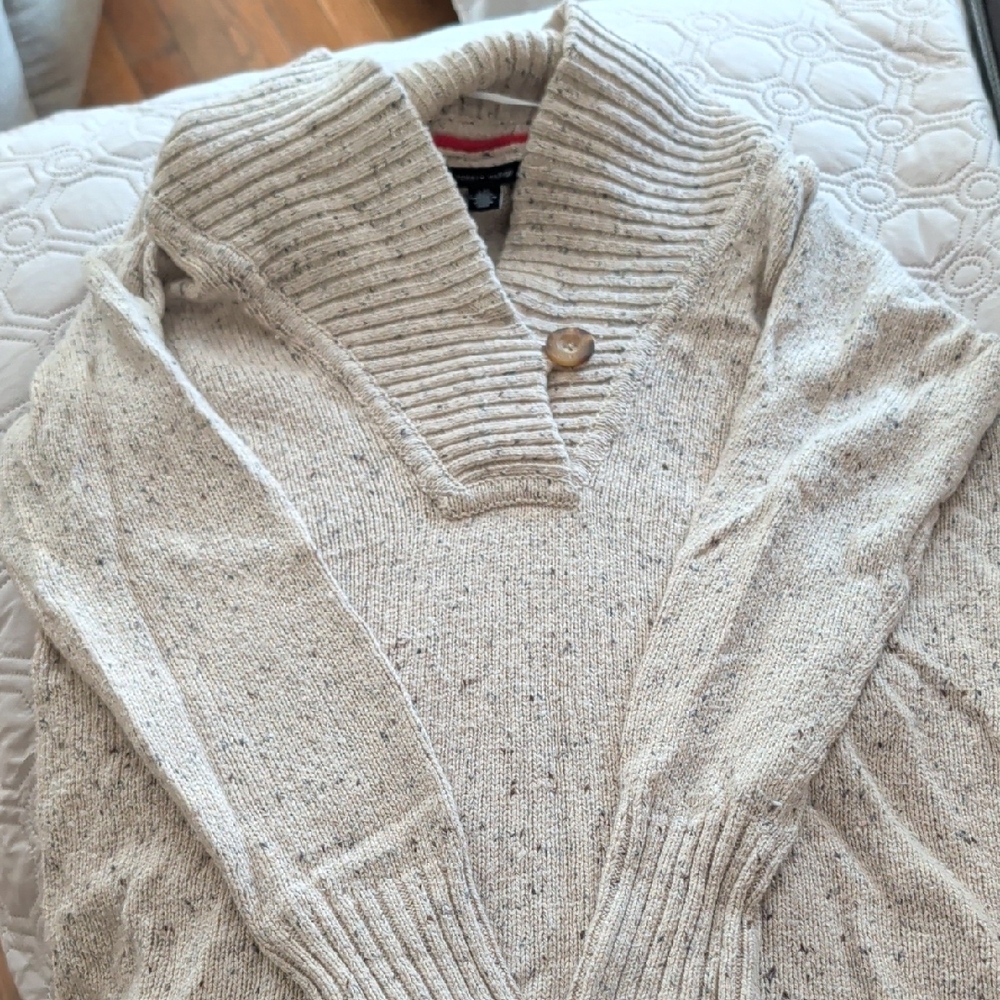 Tommy Hilfiger Beige Cowl Neck Sweater
